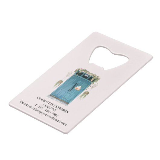 Realtor Makelaar Promotionele of Giveaways Creditkaart Flessenopener (Achterkant Gekanteld)