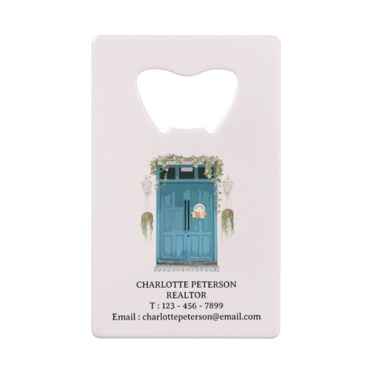 Realtor Makelaar Promotionele of Giveaways Creditkaart Flessenopener (Achterkant)