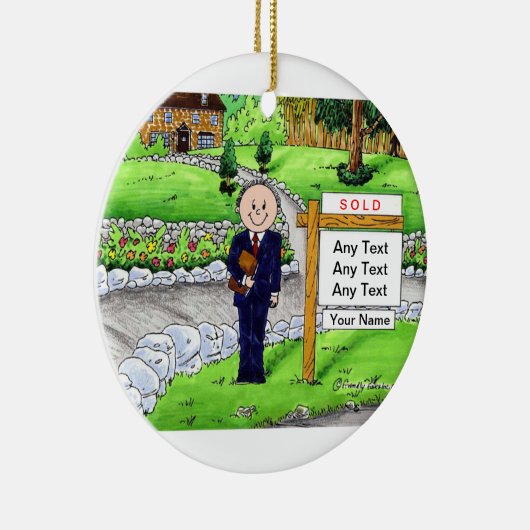 Realtor - Mannelijk Keramisch Ornament (Rechts)