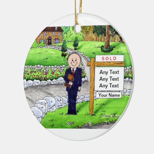 Realtor - Mannelijk Keramisch Ornament (Links)