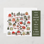 Realtor Marketing Holiday-kaarten Briefkaart (Voorkant / Achterkant)