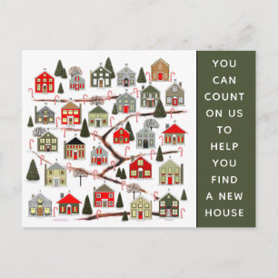 Realtor Marketing Holiday-kaarten Briefkaart