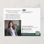 Realtor Marketing Logo Real Estate Farming Mailer Briefkaart (Achterkant)