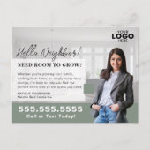 Realtor Marketing Logo Real Estate Farming Mailer Briefkaart (Voorkant)