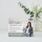 Realtor Marketing Logo Real Estate Farming Mailer Briefkaart (Staand voorkant)