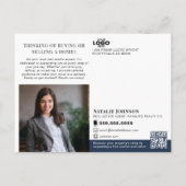 Realtor Marketing Logo Real Estate Farming Mailer Briefkaart (Achterkant)