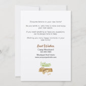 Realtor Marketing Welkom Thuis Klanten Verhuizen Kaart (Achterkant)