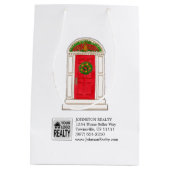 Realtor Marketing Welkome startpagina Rood deporen Medium Cadeauzakje (Achterkant)