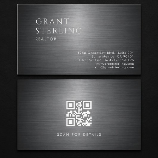 Realtor Metallic QR Code Visitekaartje