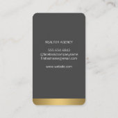 Realtor Metallic Trim | Eigendomspictogram Visitekaartje (Achterkant)