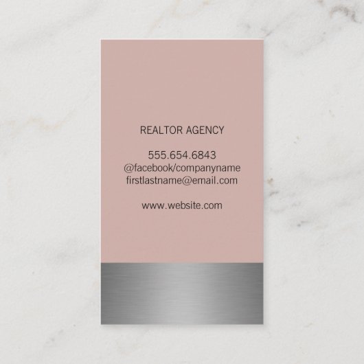 Realtor Metallic Trim | Thuisreparaties Visitekaartje (Achterkant)