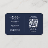 Realtor Minimale Hypotheek Makelaar Donker Navy Bl Visitekaartje (Achterkant)