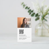 Realtor Modern professionele QR-codefoto Visitekaartje (Staand voorkant)