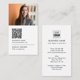 Realtor Modern professionele QR-codefoto Visitekaartje