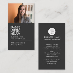 Realtor Moderne professionele QR-codefoto Business Visitekaartje