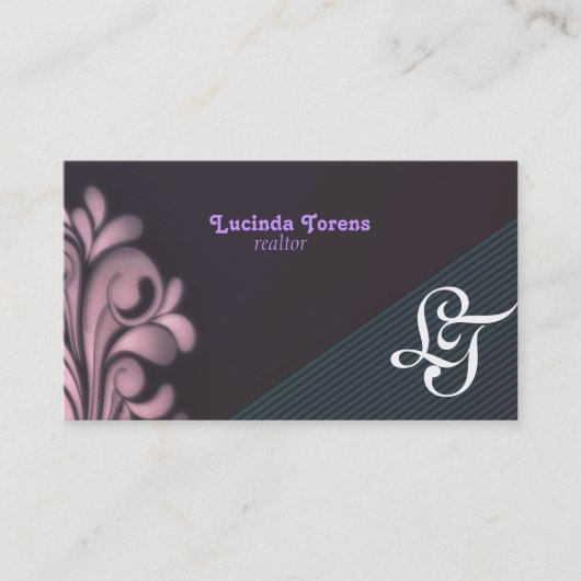 Realtor Monogram Visitekaartjes (Voorkant)