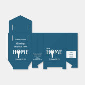 Realtor naar client — NIEUW THUIS Blauwgroen Closi Bedankdoosjes (Uitgevouwen)