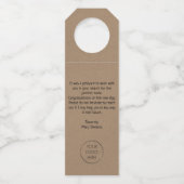 Realtor New Home Gefeliciteerd Housewarming Flessenhanger (Achterkant)