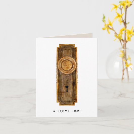 Realtor New Home Gefeliciteerd Housewarming Kaart (Gele Bloem)