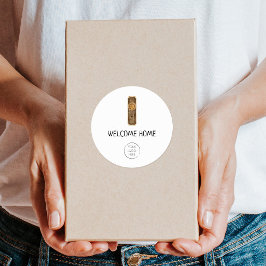 Realtor New Home Gefeliciteerd Housewarming Ronde Sticker