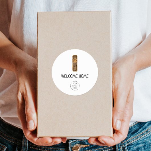 Realtor New Home Gefeliciteerd Housewarming Ronde Sticker