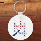 Realtor NEW ZEALAND Logo Real Estate Sleutelhanger (Voorkant)