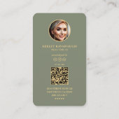 Realtor notaris hypotheek foto Sage groen modern Visitekaartje (Achterkant)