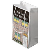 Realtor Open House Home Shape Goodie Bag Klein Cadeauzakje (Achterkant Gekanteld)