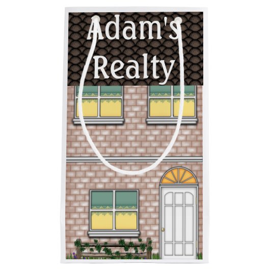 Realtor Open House Home Shape Goodie Bag Klein Cadeauzakje (Voorkant)