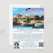 Realtor Open House Invitation Kaart (Voorkant / Achterkant)