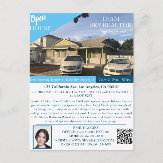 Realtor Open House Invitation Kaart (Voorkant)