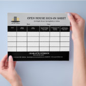 Realtor Open House Sign In Sheet Flyer (Hand)