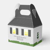 Realtor Open Huis Blauwe Deur Witte Huis Bedankdoosjes (Voorkant Zijde)