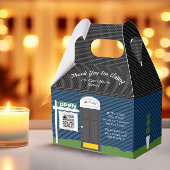 Realtor Open Huis Houten Teken Blauw Huis Geschenk Bedankdoosjes