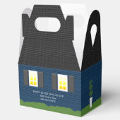 Realtor Open Huis Houten Teken Blauw Huis Geschenk Bedankdoosjes (Geopend)