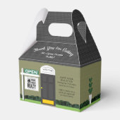 Realtor Open Huis Houten Teken Grijs Huis Geschenk Bedankdoosjes (Achterkant)