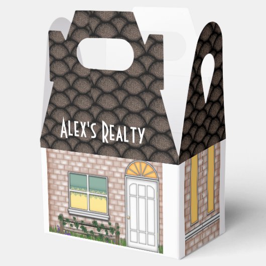 Realtor Open Huis Huis Vorm Verwen Doos Bedankdoosjes (Geopend)