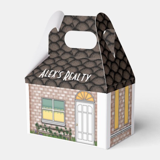 Realtor Open Huis Huis Vorm Verwen Doos Bedankdoosjes (Voorkant Zijde)