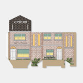 Realtor Open Huis Huis Vorm Verwen Doos Bedankdoosjes (Uitgevouwen)