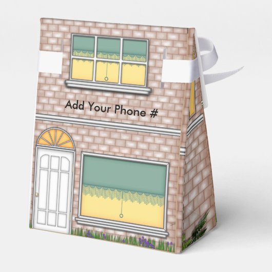 Realtor Open Huis Huis Vorm Verwen Doos Bedankdoosjes (Achterkant)