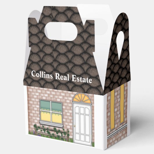 Realtor Open Huis Huis Vorm Verwen Doos Bedankdoosjes (Geopend)