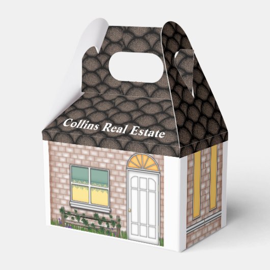 Realtor Open Huis Huis Vorm Verwen Doos Bedankdoosjes (Voorkant Zijde)
