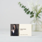 Realtor Persoonlijke foto, QR-code, Logo gebroken  Visitekaartje (Staand voorkant)