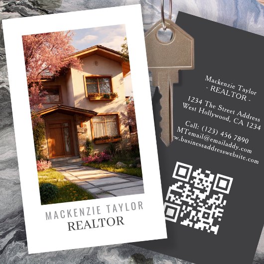Realtor Photo Professional Personalized QR Code Visitekaartje