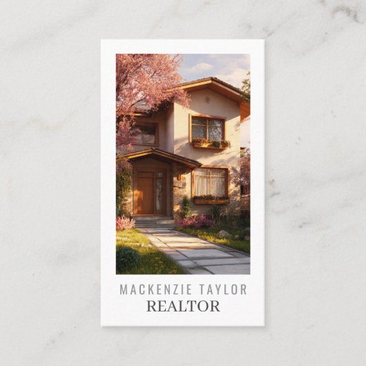 Realtor Photo Professional Personalized QR Code Visitekaartje (Voorkant)