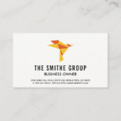 Realtor Piccon Origami Bird Pictogram Visitekaartje (Voorkant)