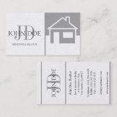 Realtor Platinum House/Monogram Visitekaartje (Voorkant / Achterkant)