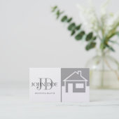 Realtor Platinum House/Monogram Visitekaartje (Staand voorkant)