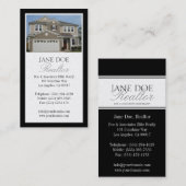 Realtor Platinum Photo Script Border Visitekaartje (Voorkant / Achterkant)