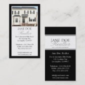 Realtor Platinum Photo Script Border Visitekaartje (Voorkant / Achterkant)